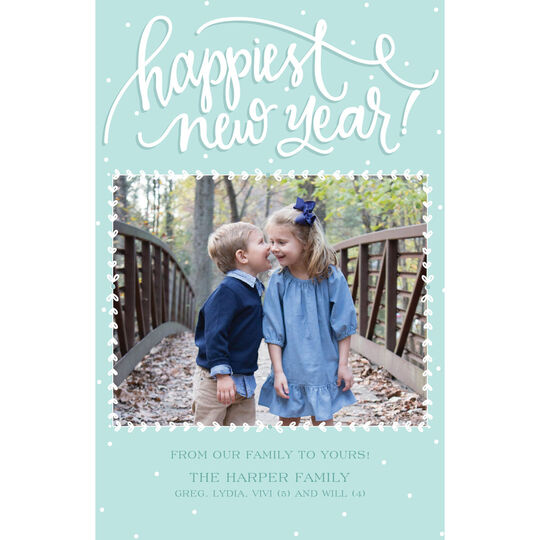 Happiest New Year Flat Holiday Photo Cards